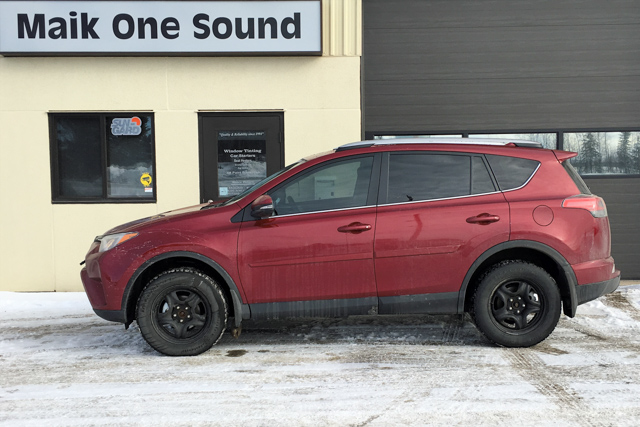 Toyota 2018 Rav4 with professional window tint in North Bay